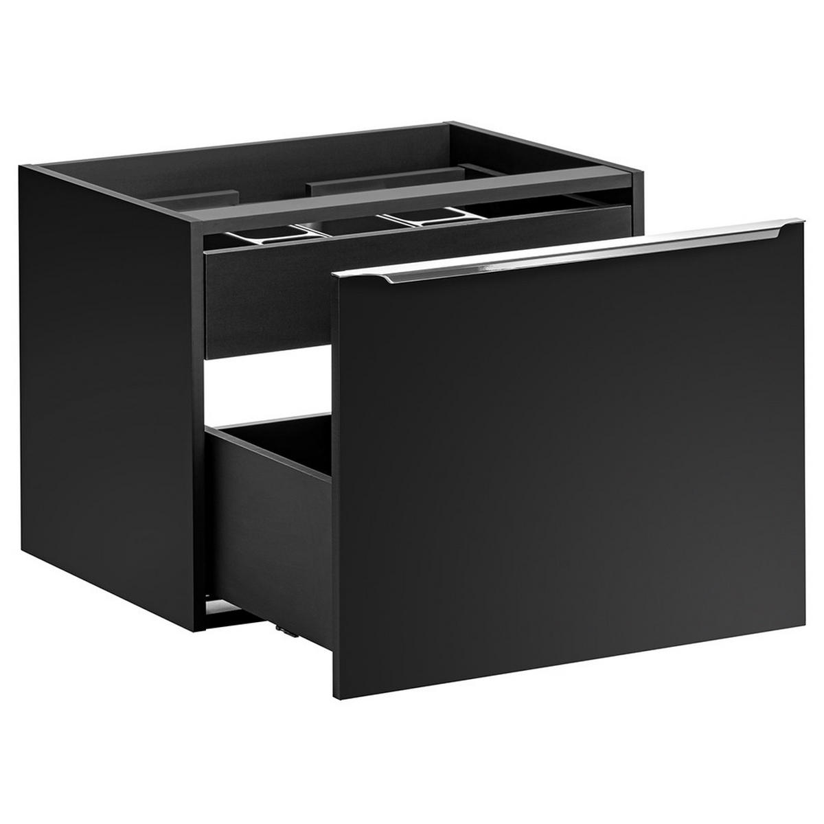 DOPPELWASCHTISCH Puebla-56 - Schwarz, Holzwerkstoff (140/62/46cm) - Lomado