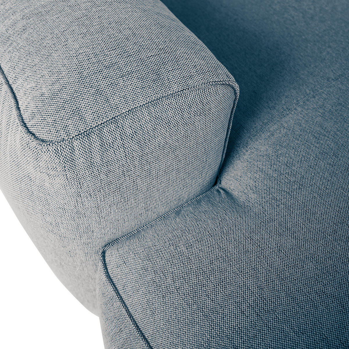 3-SITZER ECKSOFA mit Longchair - Blau/Schwarz, Kunststoff/Textil (284/173cm) - home24