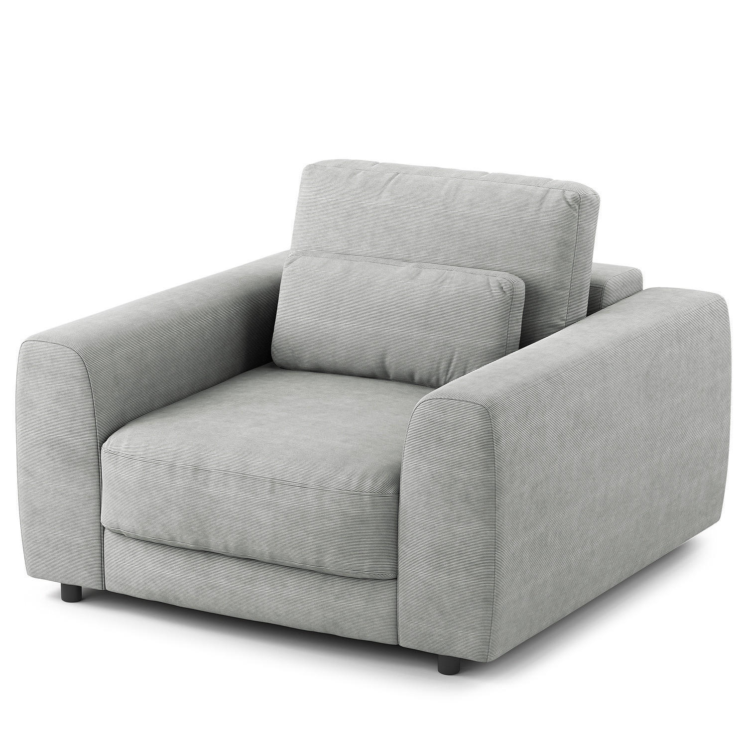 SESSEL - Hellgrau/Schwarz, Kunststoff/Textil (116/80/117cm) - home24