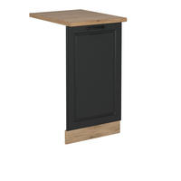 ČELNÍ PANEL MYČKY R-Line Antracitový venkovský dům - medově dubová/antracitová, kompozitní dřevo (45/81.8/1.6cm) - Vicco