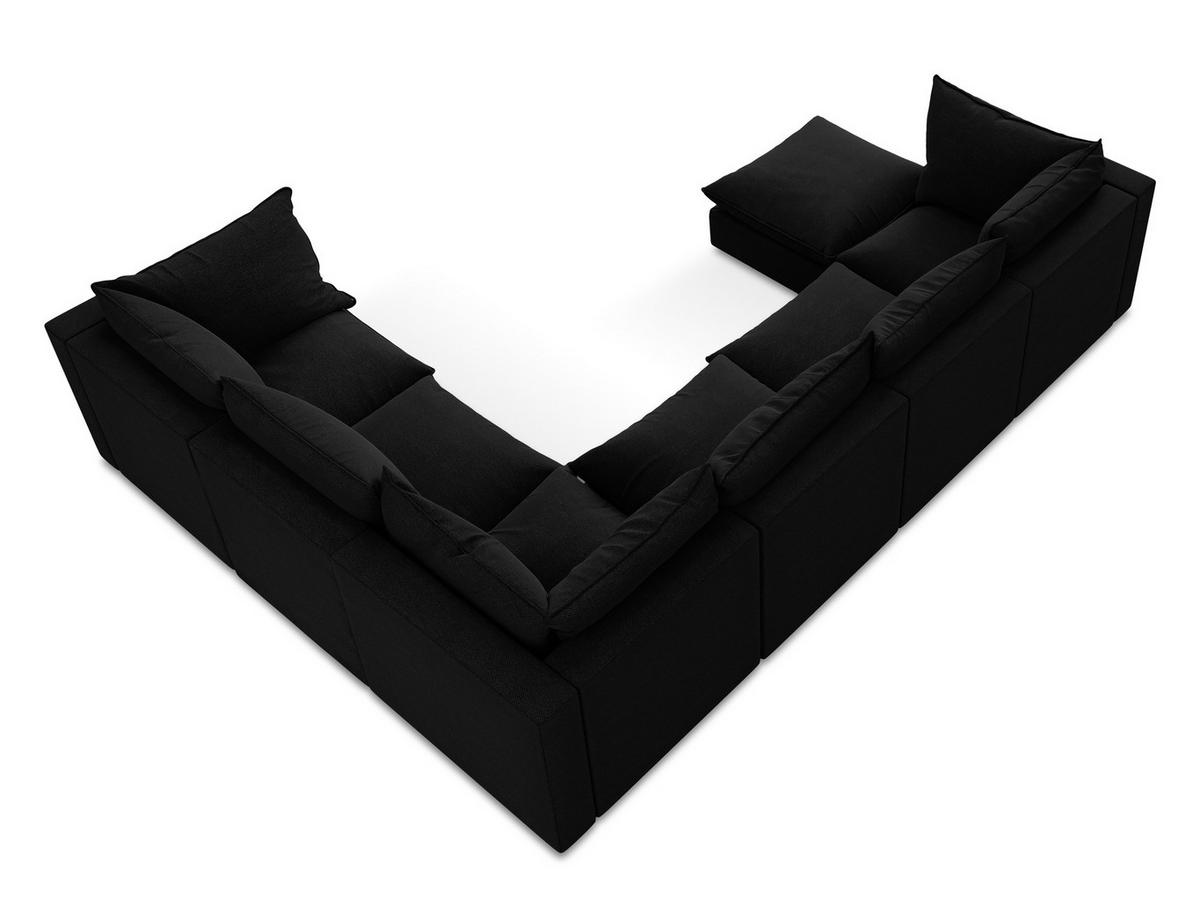2-SITZER SOFA Samt Stoff Schwarz - Schwarz, Holzwerkstoff/Kunststoff (180/77/90cm) - Makamii