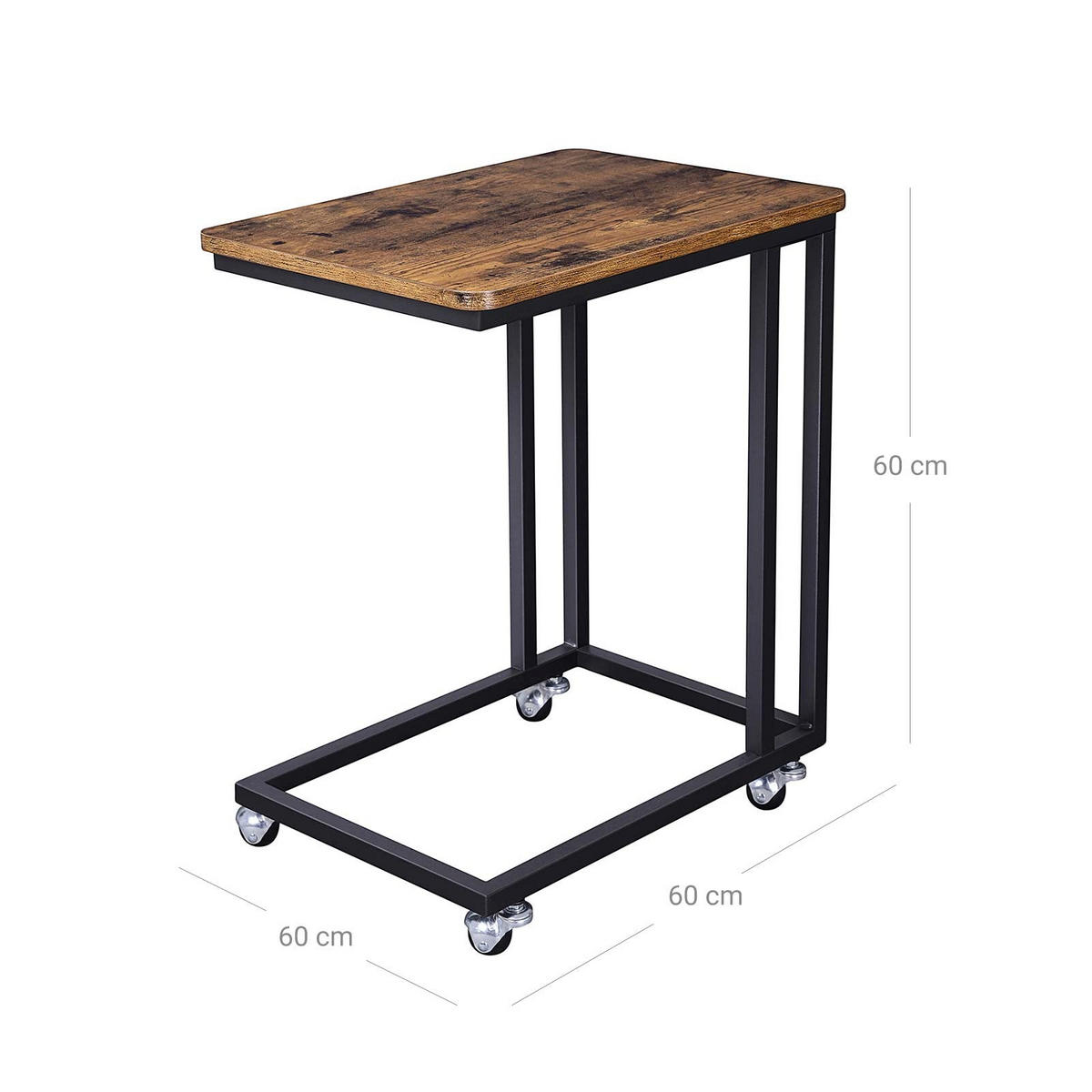 BEISTELLTISCH - Braun, Holzwerkstoff (50/55/35cm) - Hansiro