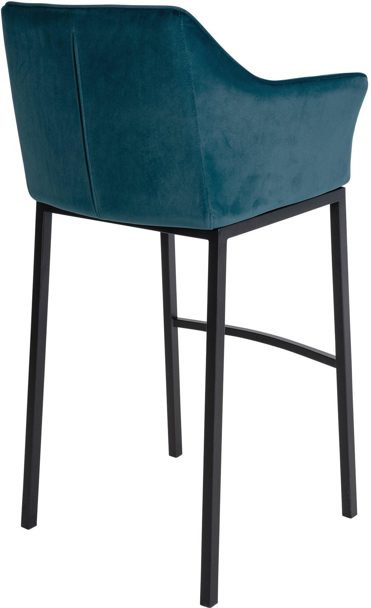 BARHOCKER 2er Set Samt Grün - Schwarz/Grün, Textil (64/110/48cm) - CLP
