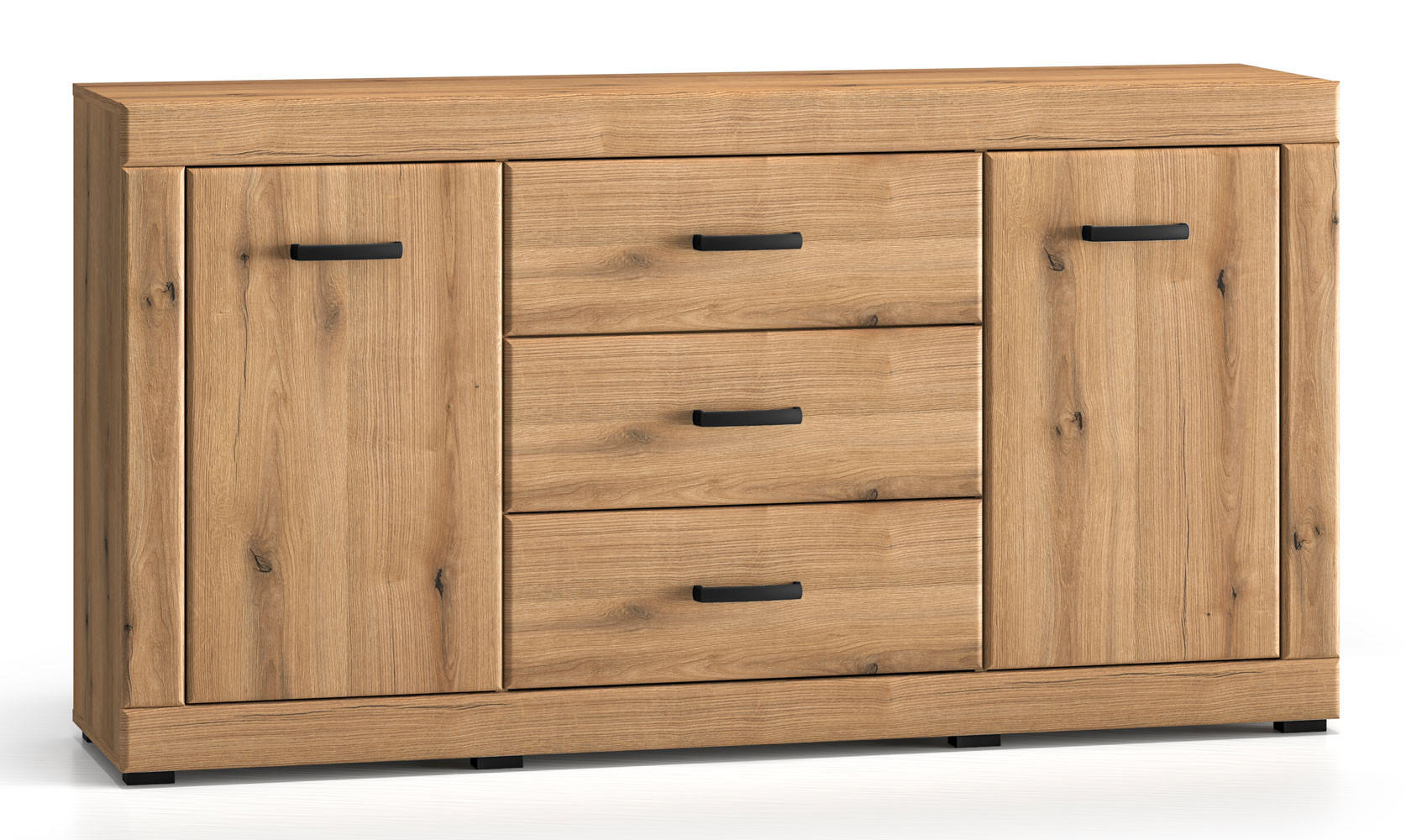 KOMMODE Dora Evoke Eiche 160 / 40 / 85 cm - Eichefarben, Holz/Holzwerkstoff (160/85/40cm) - Feldmann-Wohnen