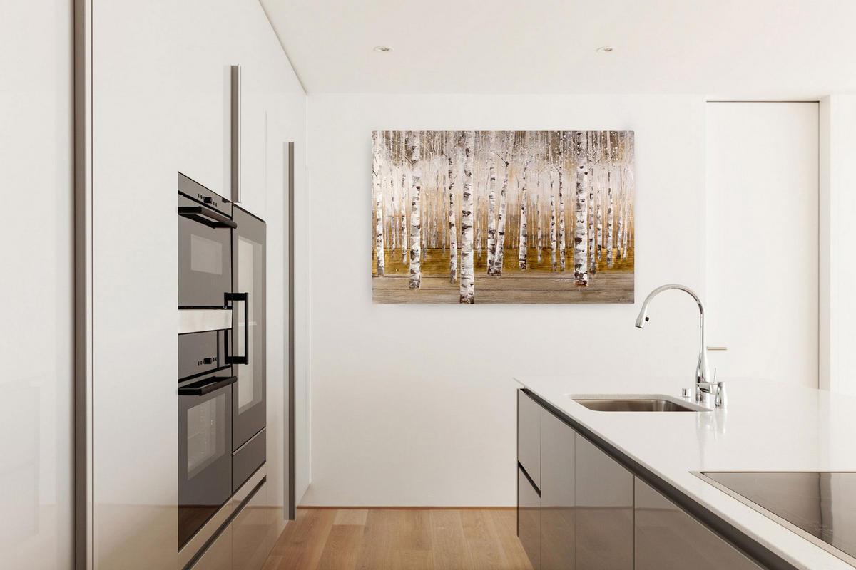 ÖLGEMÄLDE 120/80 cm - Goldfarben, Holz/Textil (2.02/80cm) - KUNSTLOFT