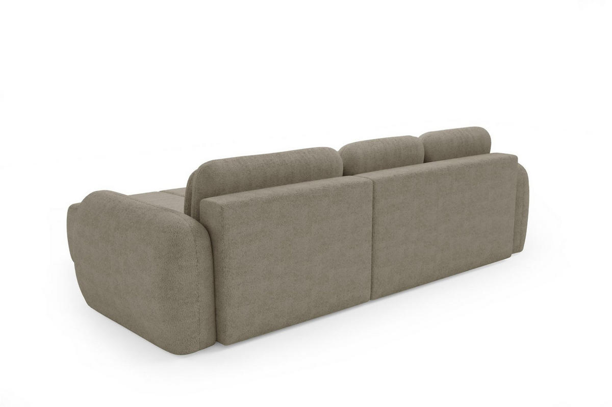ECKSOFA Caria Mit Schlaffunktion - Beige, Holzwerkstoff/Textil (304/190cm) - Fun Möbel