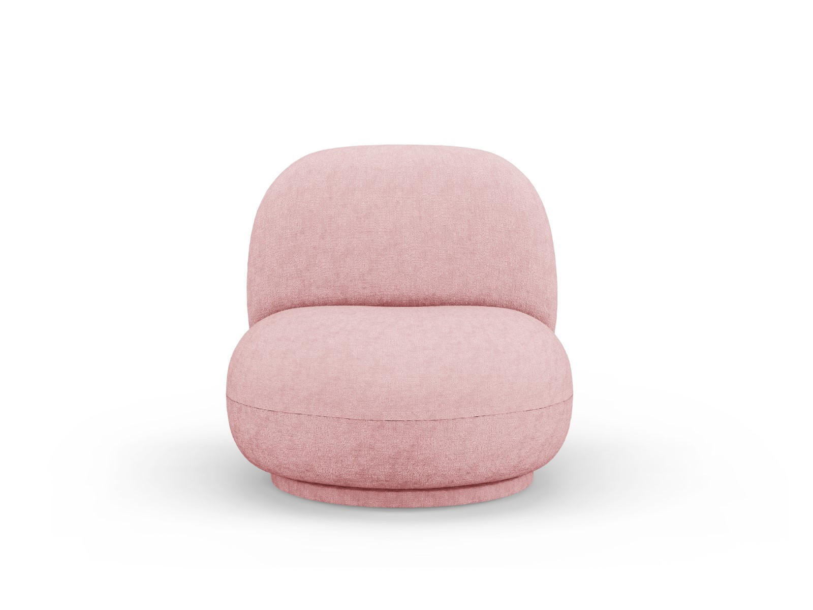 DREHSESSEL Chuck aus Chenille-Stoff rosa - Pink, Textil (77/80/78cm) - Micadoni