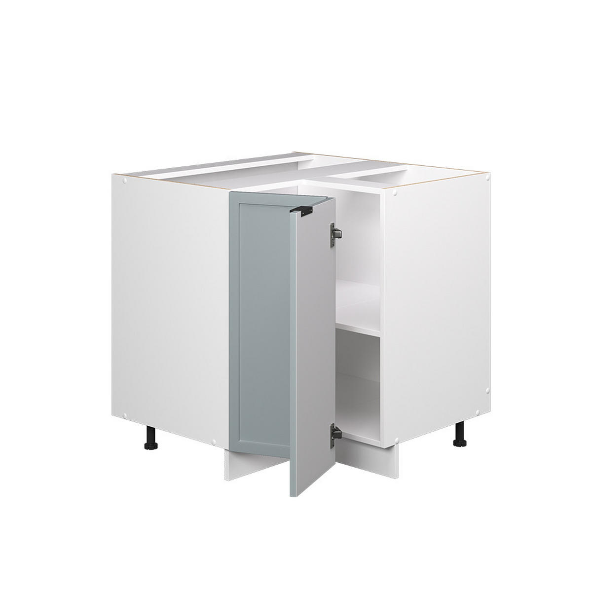 ECKUNTERSCHRANK Fame-Line Hellblau-grau 80.5 cm ohne AP - Blaugrau/Weiß, Holzwerkstoff (80.5/82/51.6cm) - Vicco