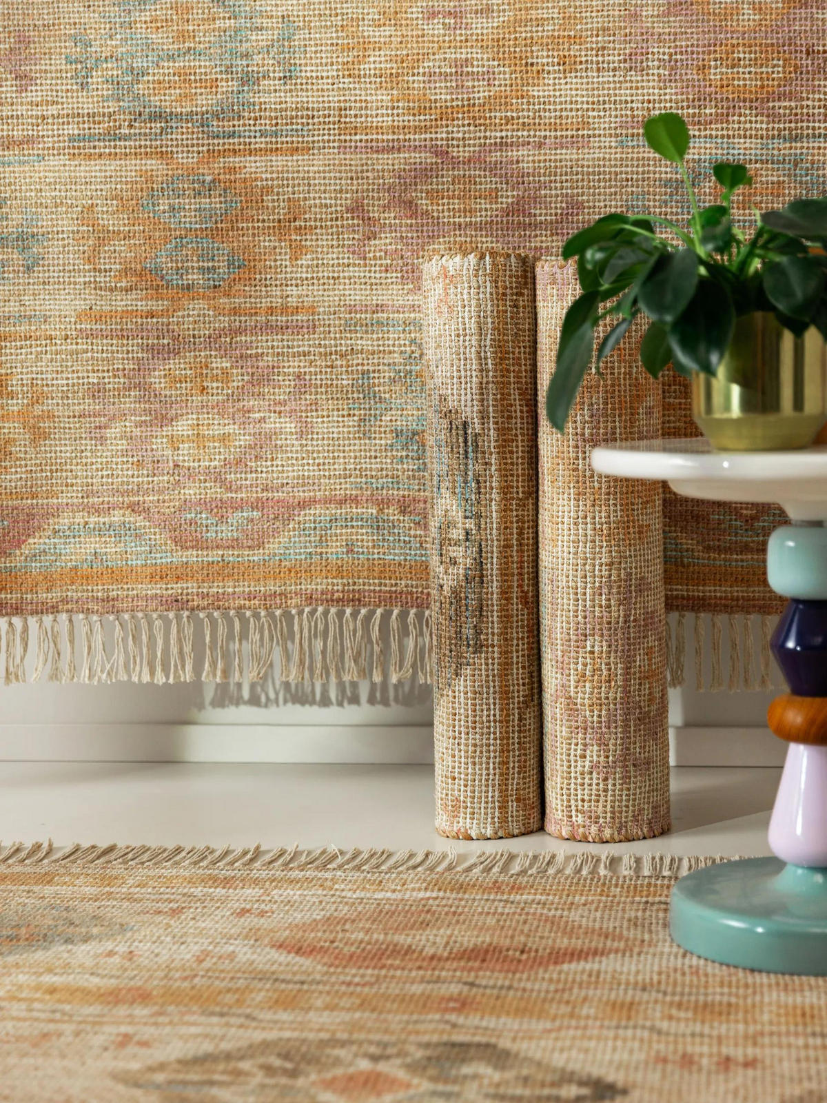 JUTETEPPICH Himal Multicolor 120x170 cm - Multicolor, Textil (120/170cm) - benuta Pop