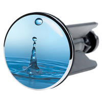 WASCHBECKENSTÖPSEL Tropfen - Blau, Kunststoff/Metall (4/7/7cm) - Sanilo