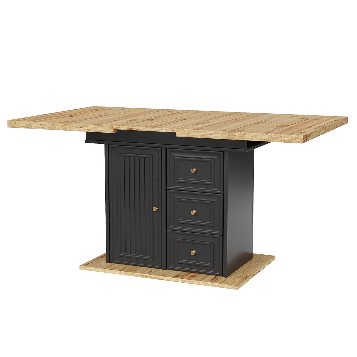 AUSZIEHTISCH Naturholzfarben 110-140/80/75 cm - Naturfarben, Holz (80/110/75cm) - PANGIVO