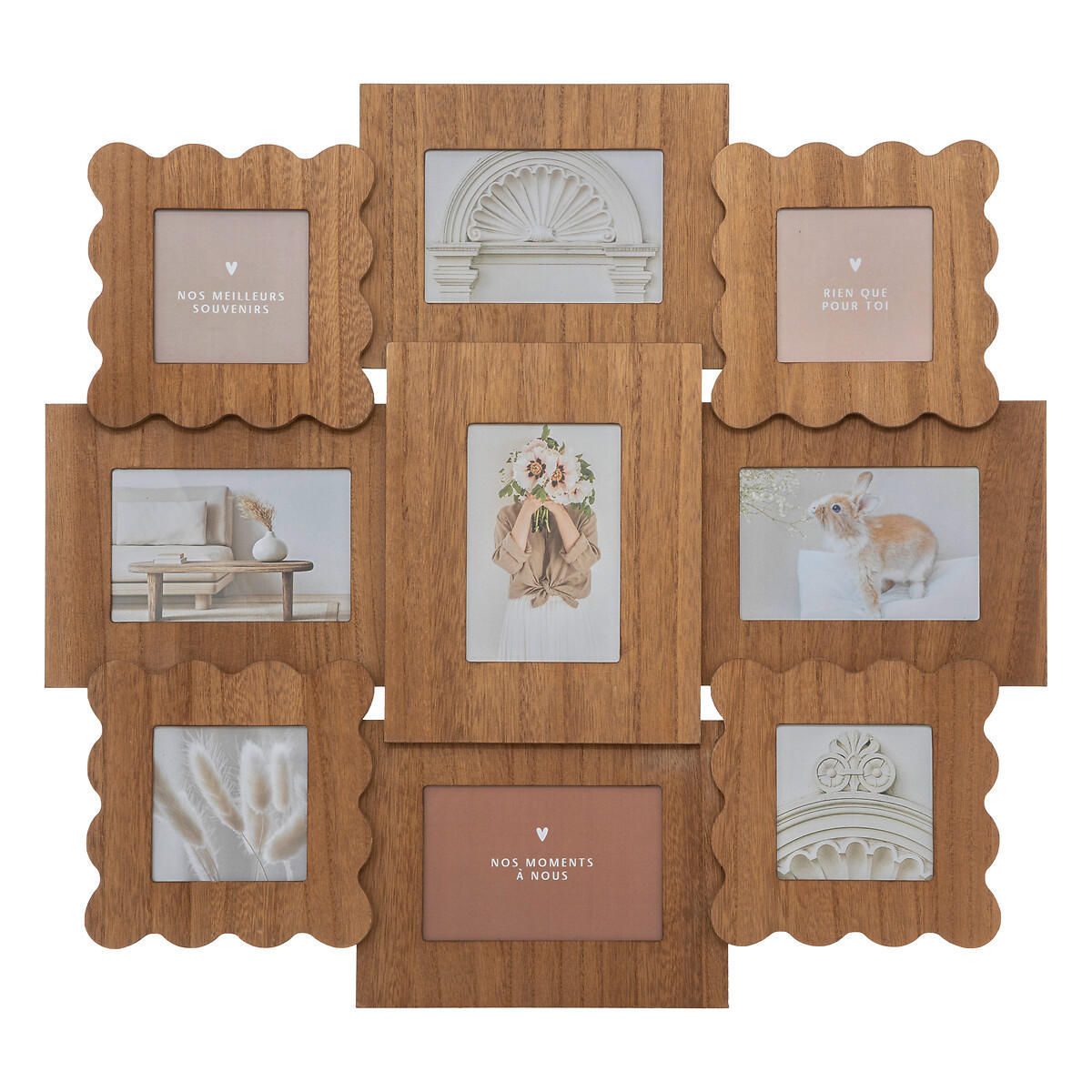 MULTIRAHMEN Briana für 9 Bilder - Braun, Holzwerkstoff (54.8/58.8/54.8cm) - Atmosphera Createur d´interieur
