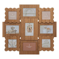 MULTIRAHMEN Briana für 9 Bilder - Braun, Holzwerkstoff (54.8/58.8/54.8cm) - Atmosphera Createur d´interieur