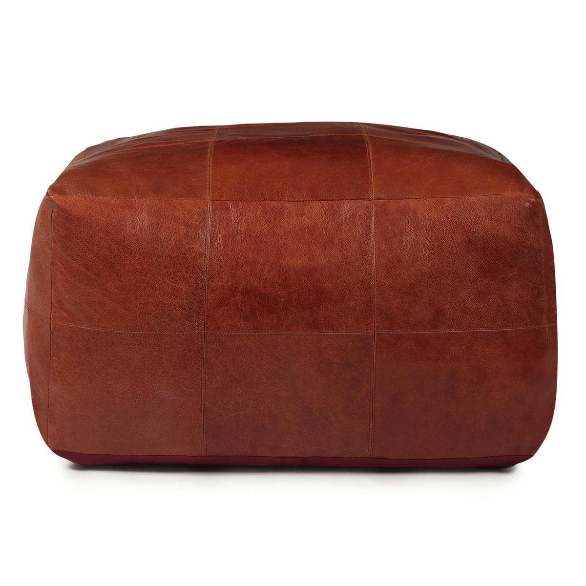 POUF 60/60/45 cm Echtleder Braun - Braun, Leder (60/45/60cm) - Furnhouse