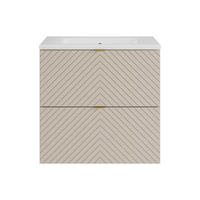 EINZELWASCHTISCH - 60 cm x 46 cm - Holz, Platte - Beige - DORIONI - Beige, Holz (60/61.6/46cm) - Vente-Unique