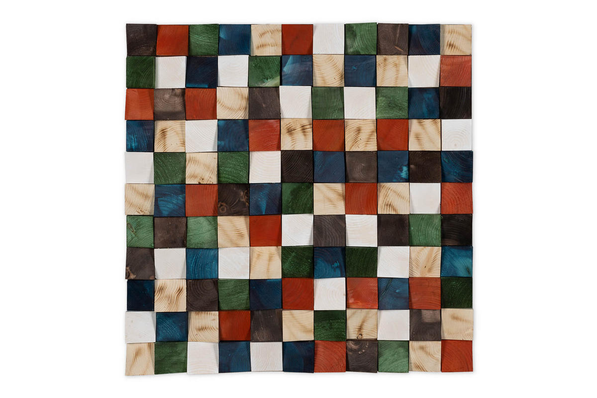 HOLZBILD Bunt 75/75 cm - Multicolor, Holz (7/75cm) - KUNSTLOFT