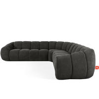 ECKSOFA RECHTS/LINKS FLAVA, Graphitfarben - Graphitfarben, Holz/Holzwerkstoff (310/310cm) - KONSIMO®