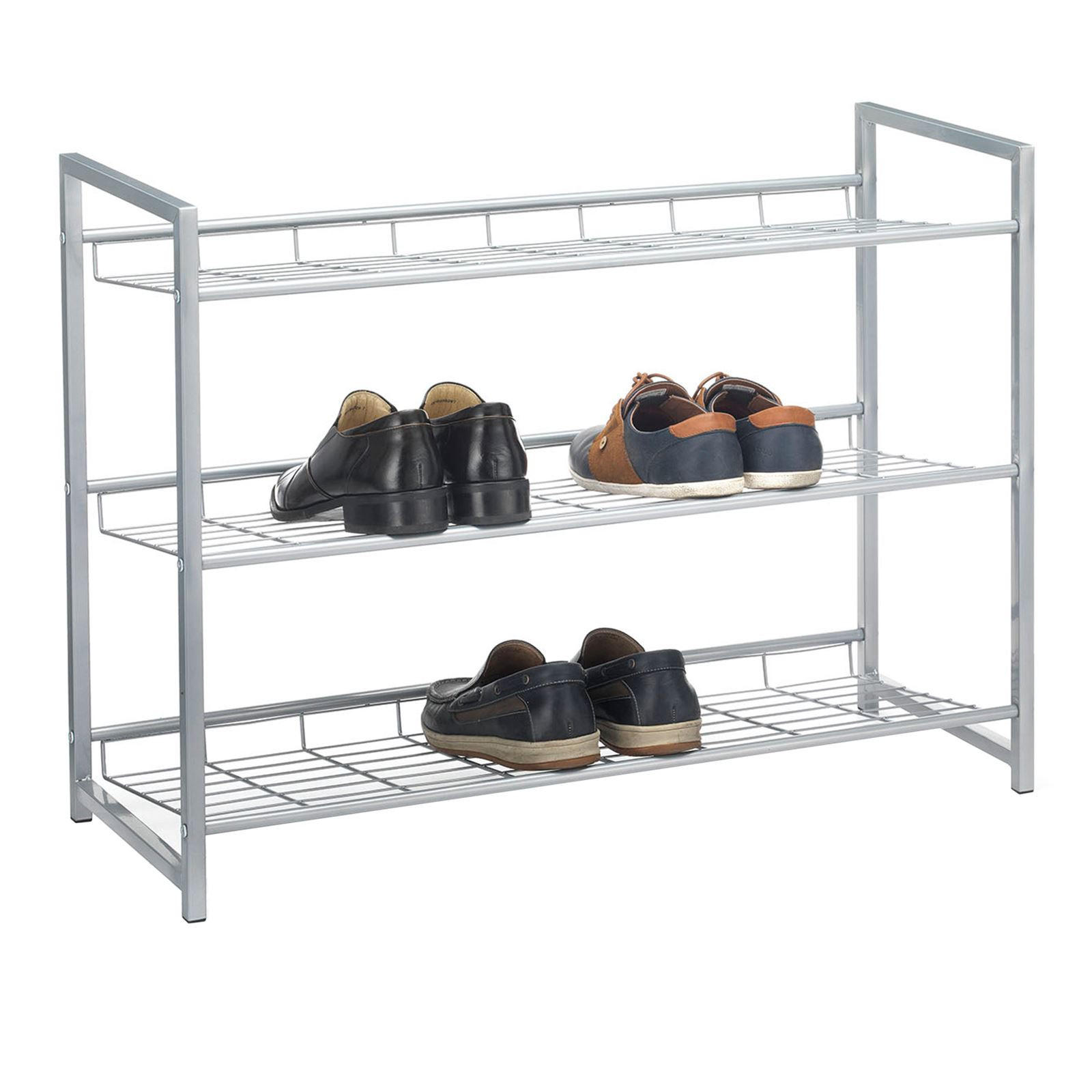 CARO-Möbel Schuhregal Silber 81x60x30 cm
