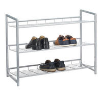 SCHUHREGAL SYSTEM - Silberfarben, Metall (81/60/30cm) - CARO-Möbel