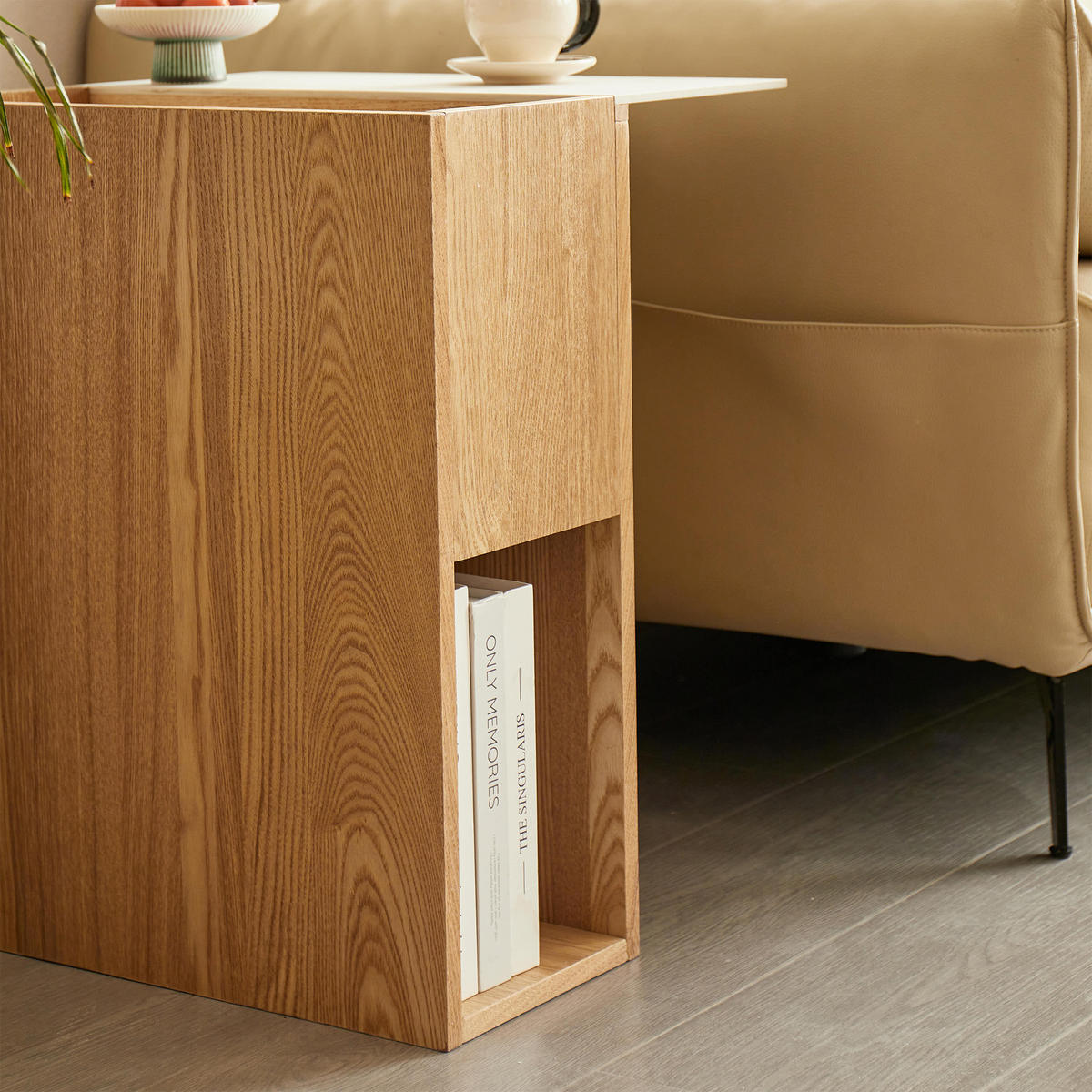 BEISTELLTISCH Rund Braun 50 x 50 x 49 cm - Braun, Holz (18/45/55cm) - Nordlys