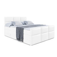 BOXSPRINGBETT OHIO-Z KING - 160x200 - H3/H4 - Weiß Hochglanz - Weiß Hochglanz, Holzwerkstoff (160/200cm) - ALTDECOR