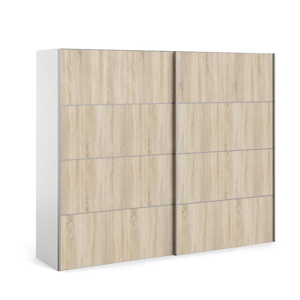 SCHWEBETÜRENSCHRANK Eiche Dekor - Beige, Holzwerkstoff (243/202/64cm) - ebuy24