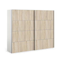 SCHWEBETÜRENSCHRANK Eiche Dekor - Beige, Holzwerkstoff (243/202/64cm) - ebuy24