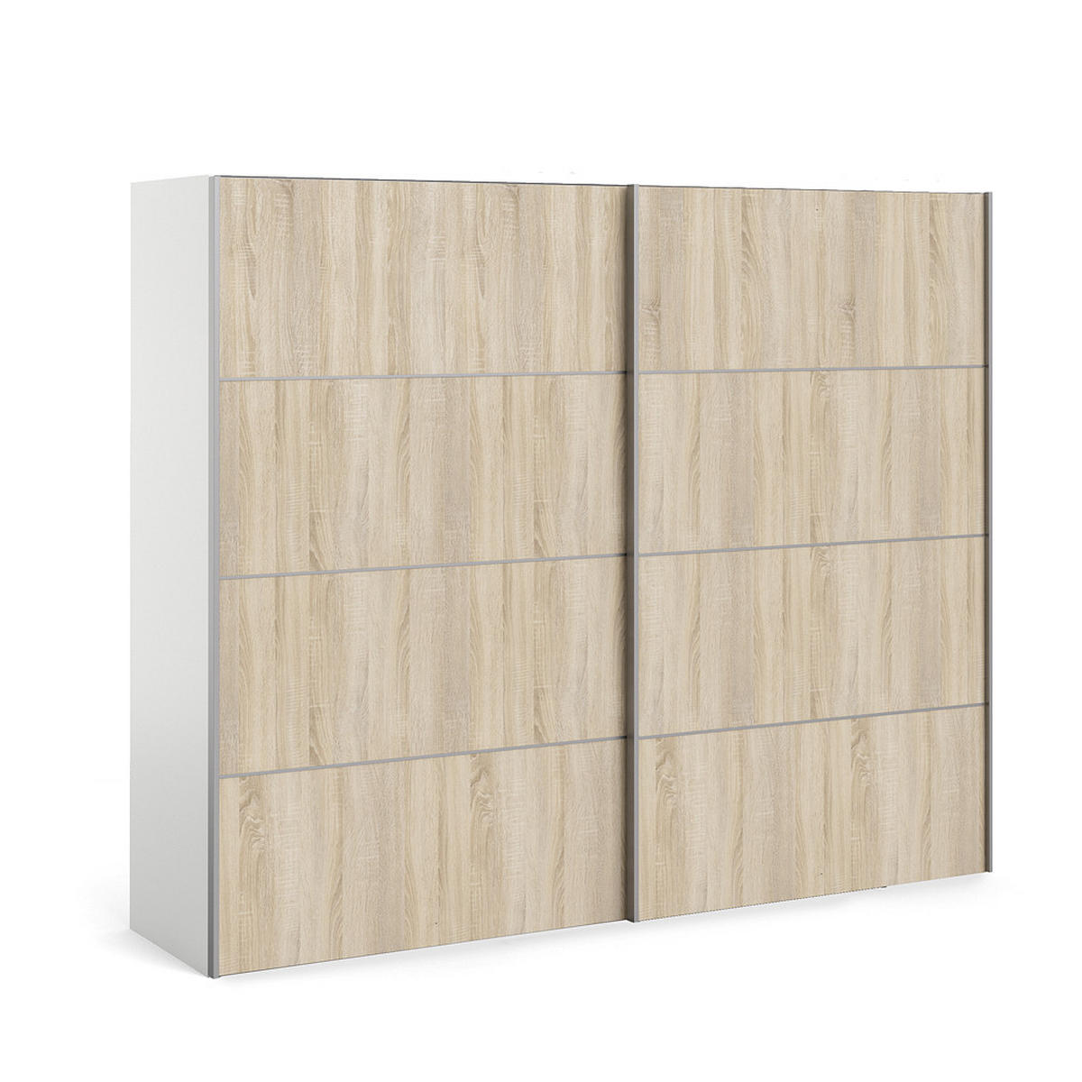 SCHWEBETÜRENSCHRANK Eiche Dekor - Beige, Holzwerkstoff (243/202/64cm) - ebuy24