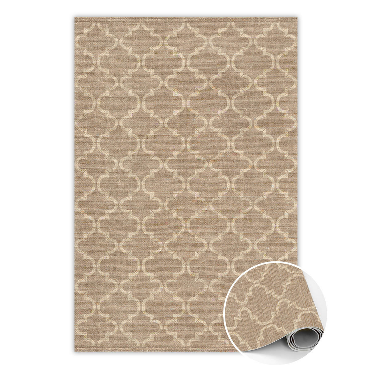 VINYL-TEPPICH 180x120 cm Beige - Beige, Kunststoff (120/1.6cm) - ArtPrintCave