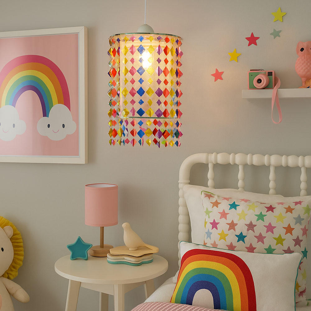 LED HÄNGELEUCHTE Metall Kristalloptik Bunt - Multicolor, Metall (22.5/22.5/36cm)