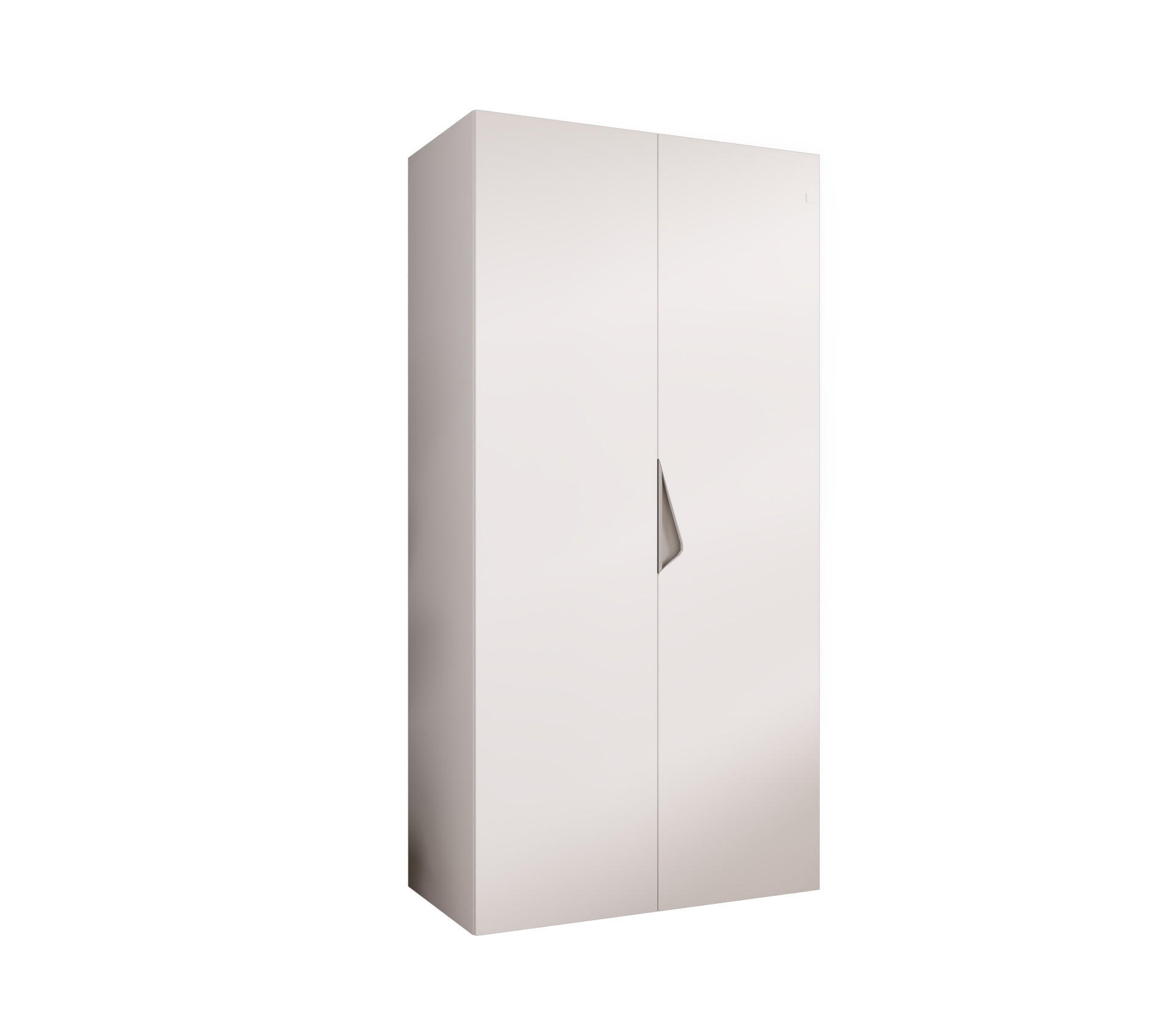 Abiks Möbel Drehtürenschrank Weiß, Beige 100x202x52 cm
