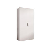 DREHTÜRENSCHRANK 202/100/52 2-türig - Beige/Weiß, Holz/Metall (100/202/52cm) - Abiks Möbel