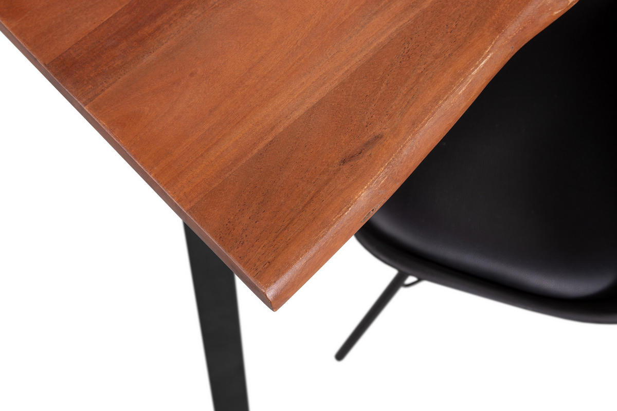 ESSTISCH CELIA - Schwarz/Braun, Holz/Metall (80/80/77cm) - SAM
