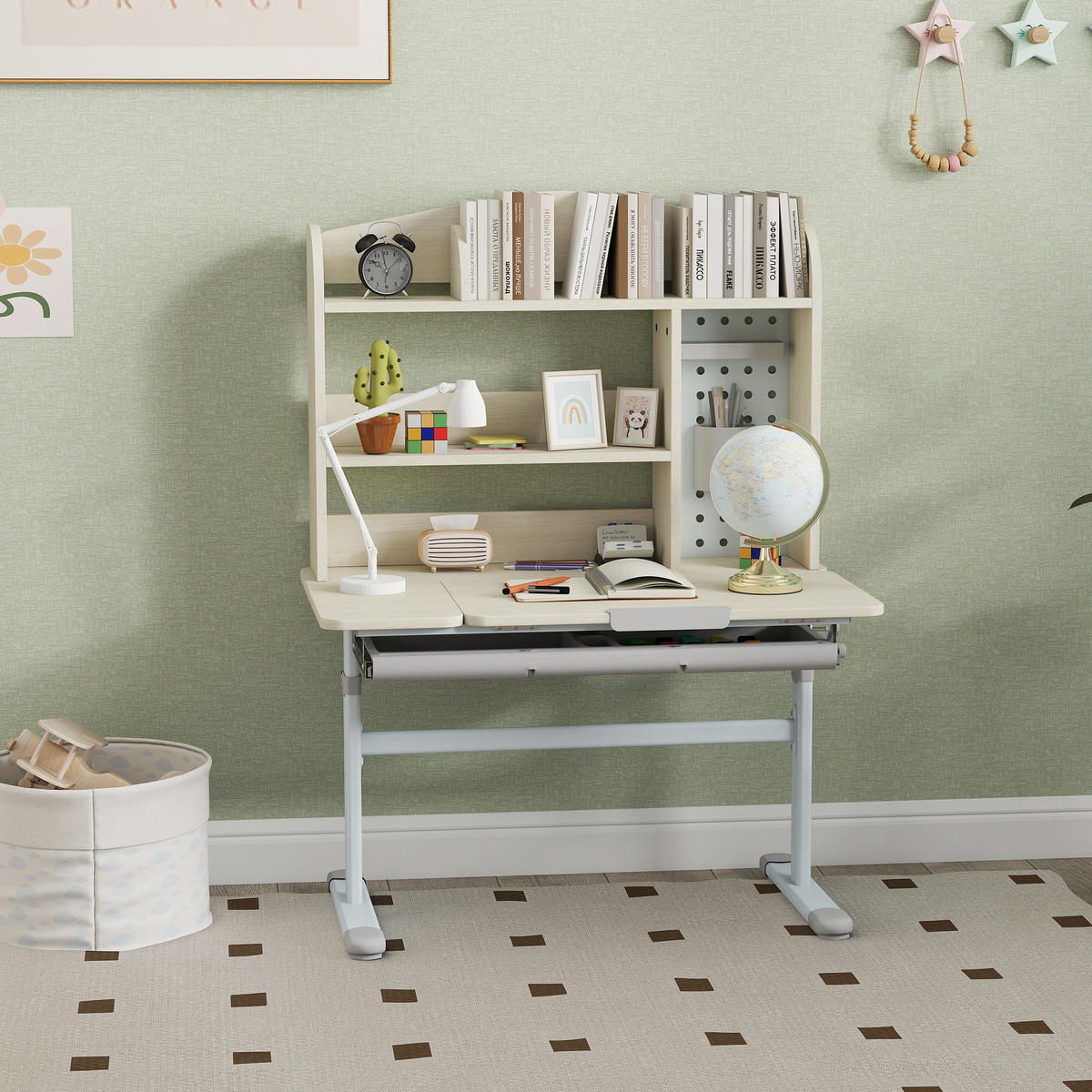 KINDERSCHREIBTISCH DE-17550 Naturholz - Naturfarben, Kunststoff (80/130.5/51cm) - ComfortXL