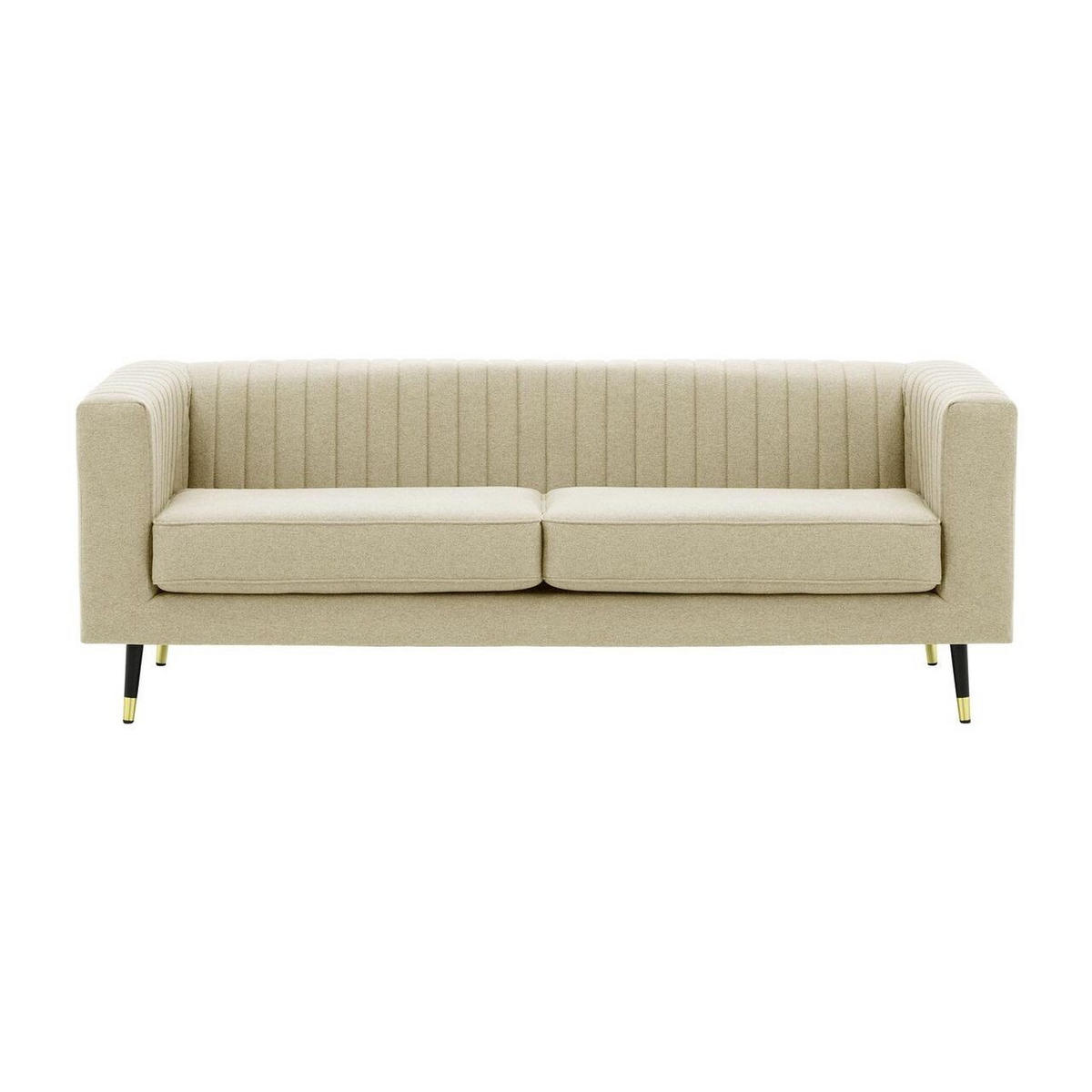DREISITZER SOFA Slender-Baku 15 - Weiß, Holz/Textil (201/71/83cm) - SLF24