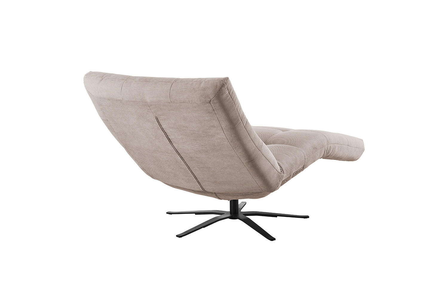 RELAXLIEGE LETICIA Beige Cord - Beige/Schwarz, Textil/Metall (82/115/156cm) - KAWOLA