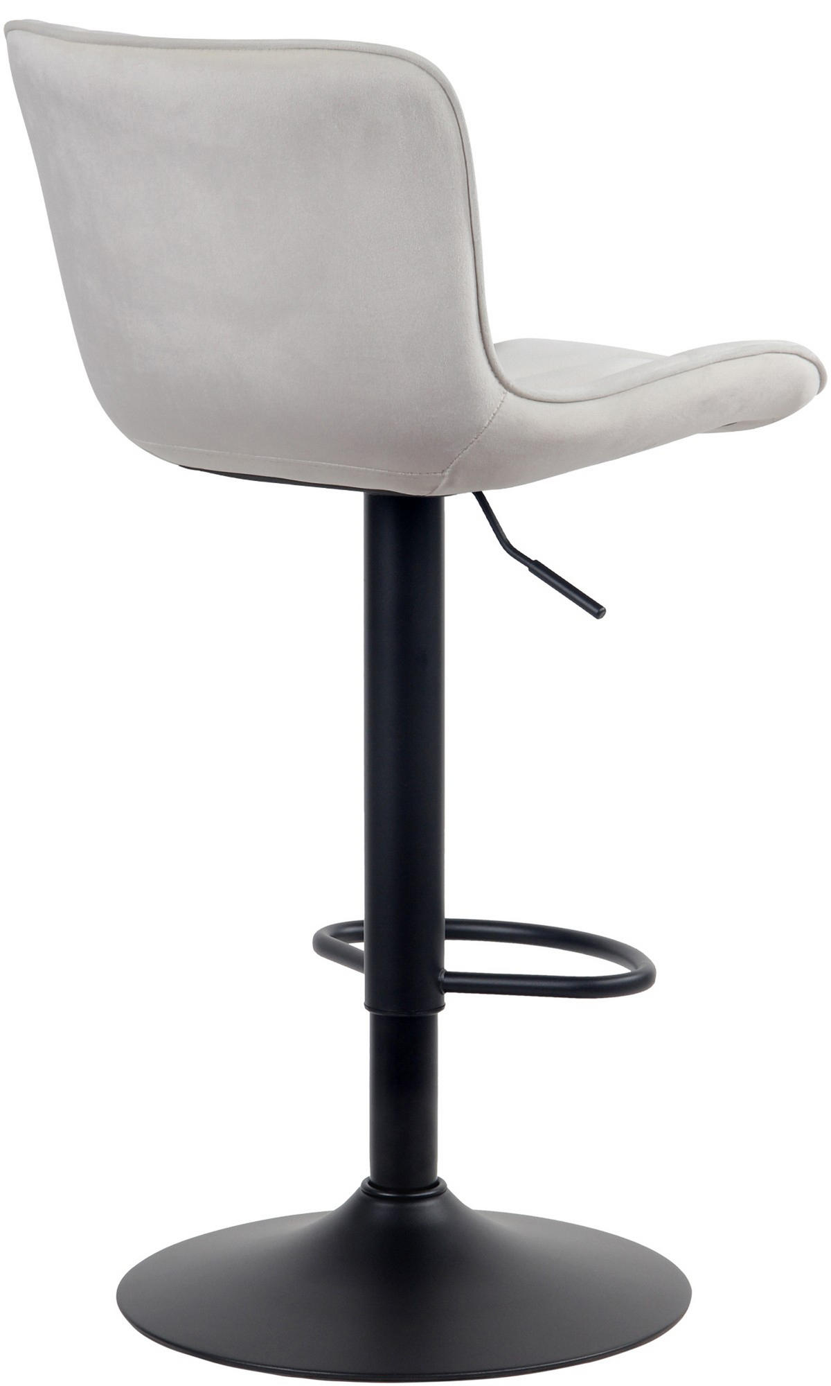 BARHOCKER 2er Set Linea Samt creme - Schwarz/Naturfarben, Textil/Metall (48/107/54cm) - TPFLiving