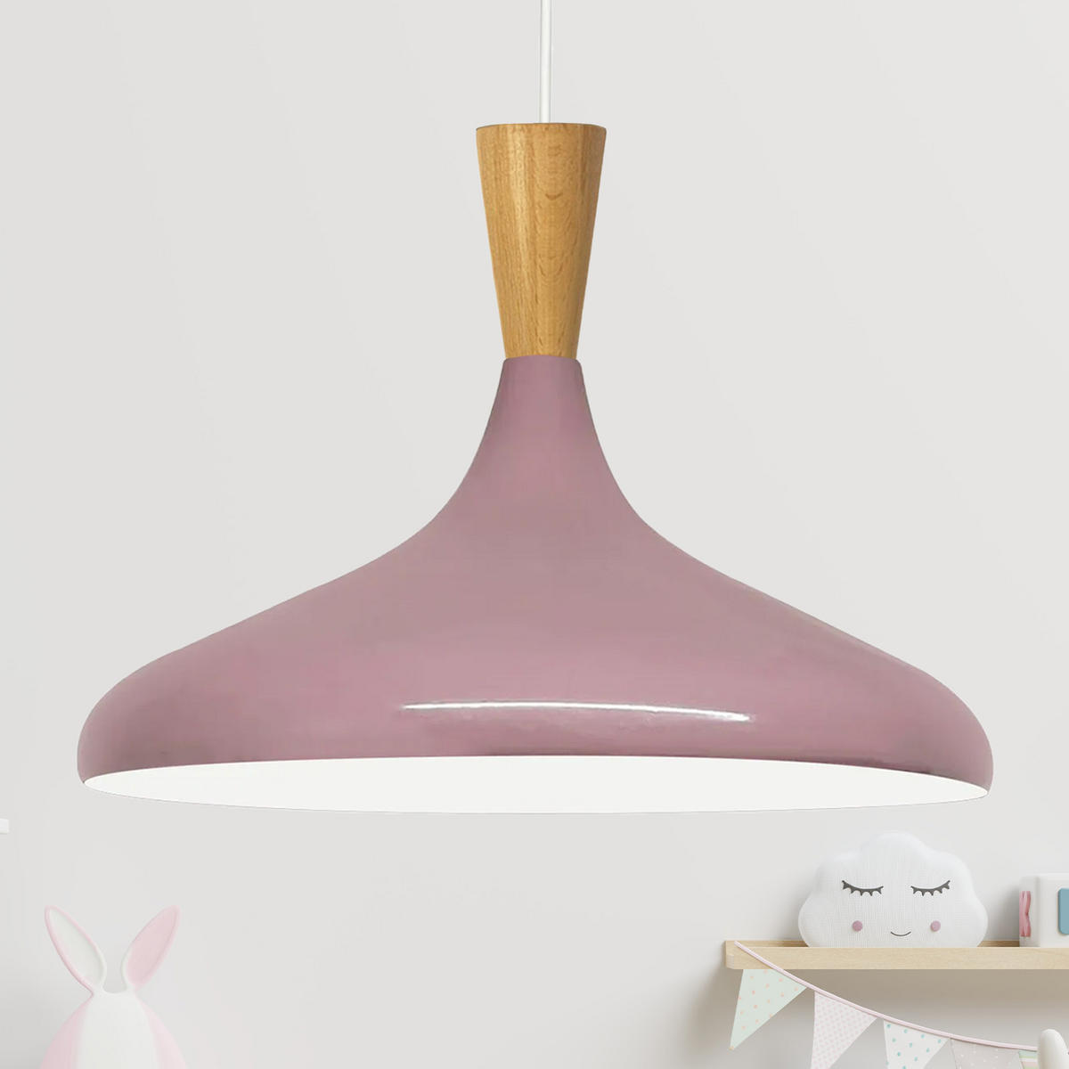 PENDELLEUCHTE Lirona - Flieder, Metall (35/35/30cm) - Bamyum