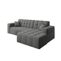 ECKSOFA L-förmiges Nimes Velours Stoff Anthrazit Rechts - Anthrazit, Holz/Kunststoff (265/168cm) - Kaiser Möbel