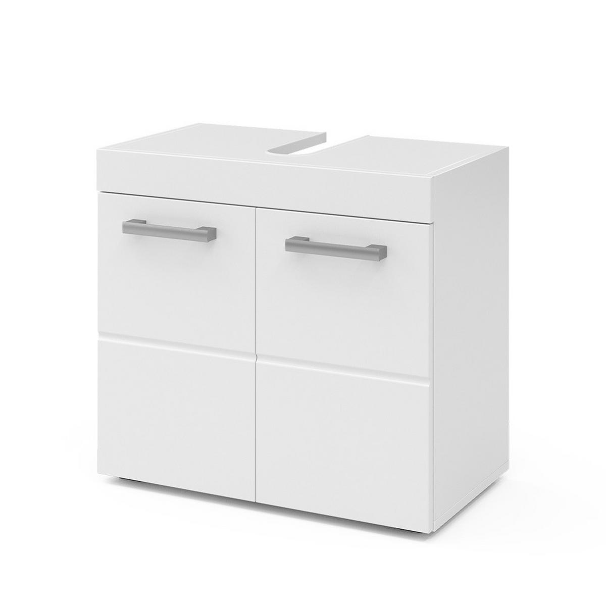 WASCHBECKENUNTERSCHRANK Luna Weiß 60 x 56 cm - Weiß, Holzwerkstoff (60/56/34cm) - Vicco