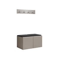 GARDEROBEN-SET Orion VI - Kaschmir/Anthrazit, Holzwerkstoff/Kunststoff (84/42/46cm) - MIRJAN24
