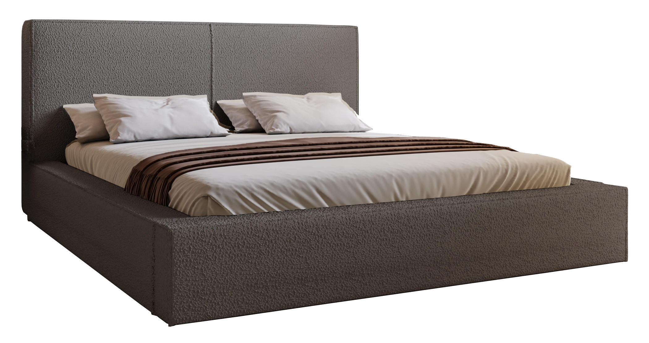 Emporius Polsterbett Dunkelgrau 200x200 cm