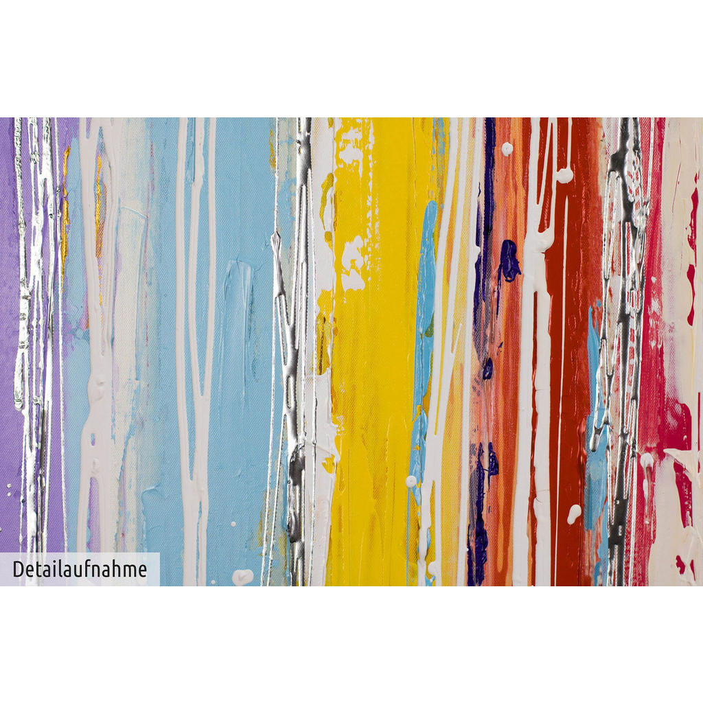 Thumbnail - Kunstloft Acrylbild, Mehrfarbig, Textil, Holz, 120x60 cm, Bilder und Zubehör, Wandbilder, Leinwandbilder