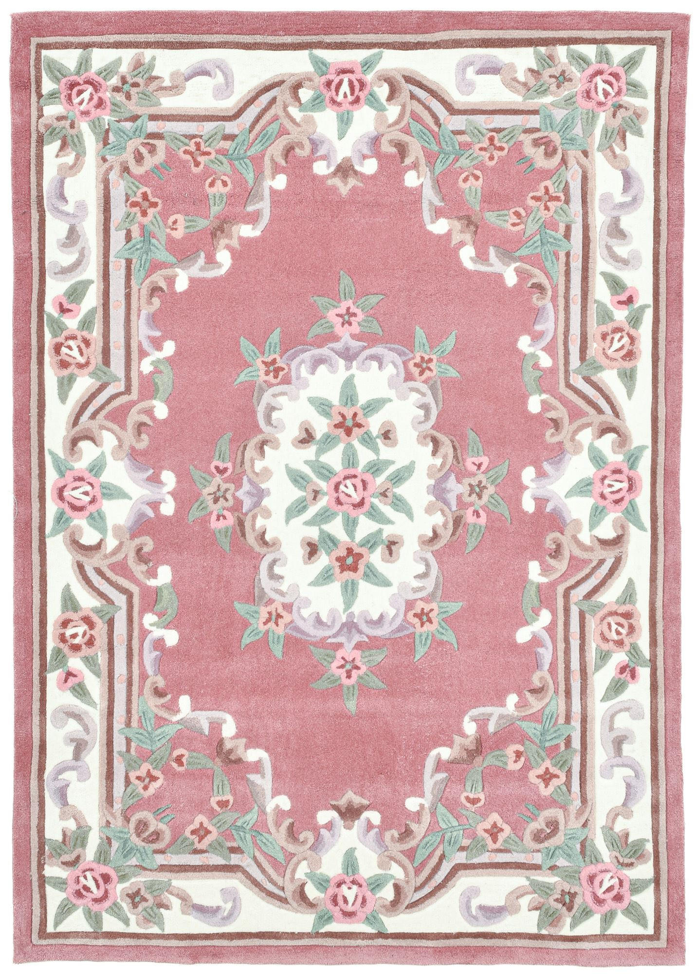 HANDTUFTTEPPICH Ming 90x160 cm - Rosa, Textil (90/160cm) - THEKO