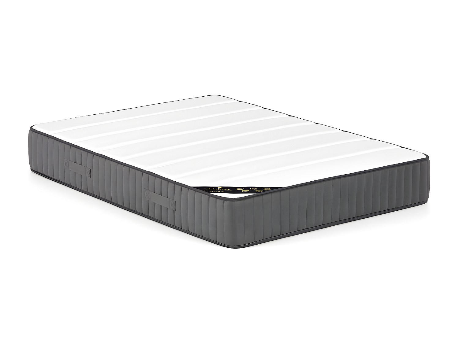 STANDARDMATRATZE - 2 Personen - stoff - weiß Audace - Weiß, Textil (180/200cm) - Vente-Unique