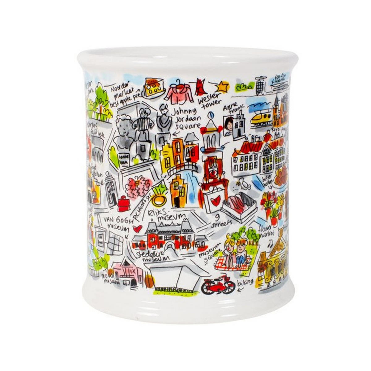 VORRATSDOSE Amsterdam in Bunt - 16 x 22cm - Multicolor, Keramik (16/22/16cm) - Blond Amsterdam