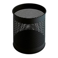 PAPIERKORB perfortiert Aus Metall 15 Liter 32x26 cm Schwarz - Schwarz, Metall (26/32/26cm) - PROREGAL