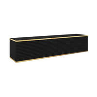 LOWBOARD – 135 cm – Oro Mdf – Ohne Füße (wandhängend) – TV-GEN0320 - Schwarz, Holzwerkstoff (135/30/32cm) - hi-markt