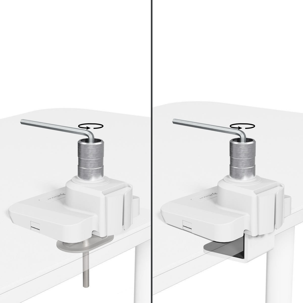 MONITORARM Alzare Neo Single Pro Weiß - Weiß, Metall (53/10/50cm) - Arozzi