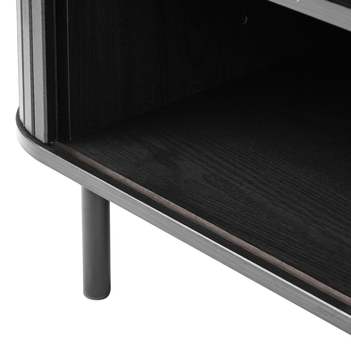 TV-MÖBEL Schwarz Bradley - Schwarz, Holzwerkstoff (180/58/45cm) - Beliani
